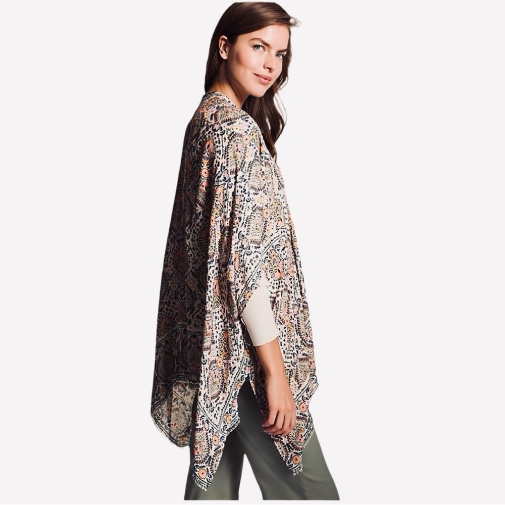 J.JILL - Soft Draped Ruana Shawl XL-3X